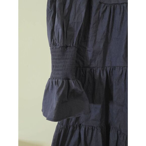 Tuckernuck Pomander Place Navy Cotton Poplin Kenzo Dress XS - Picture 4 of 9